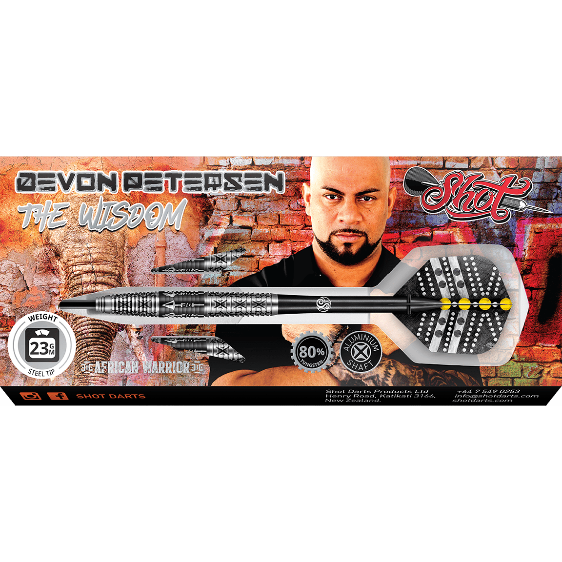 Devon Peterson "The Wisdom" 80% Steeldarts - DreamDarts Dartshop
