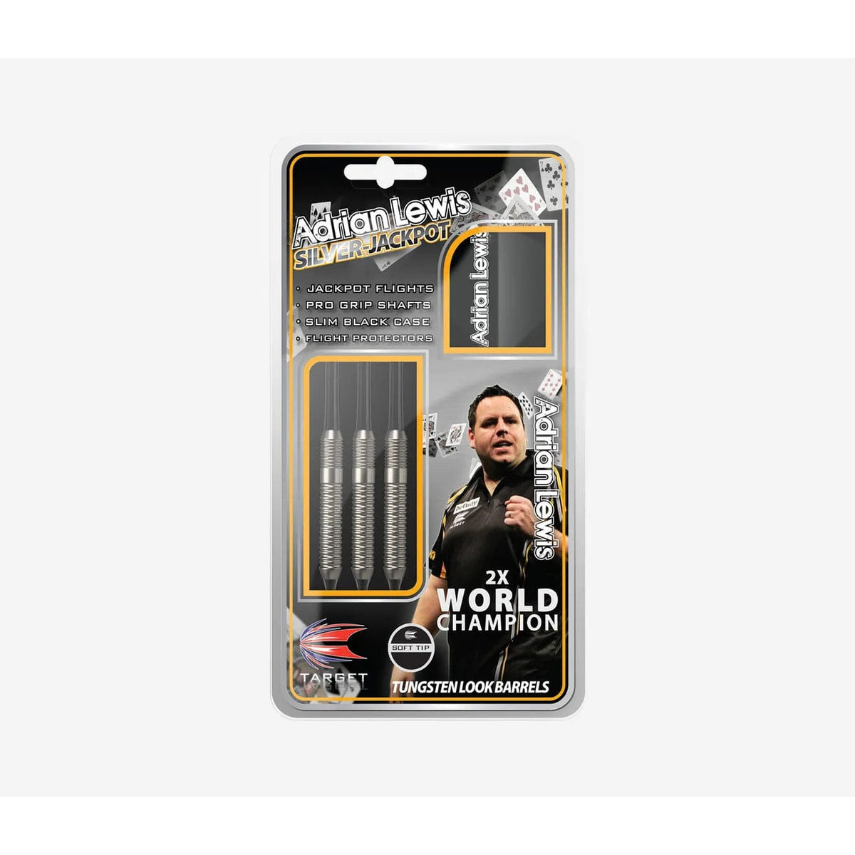 ADRIAN LEWIS Silver Jackpot 18 GRAMM BRASS DARTS - DreamDarts Dartshop