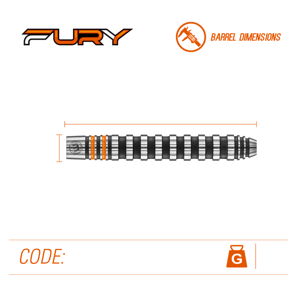 Fury 90% Tungsten Steeldarts - DreamDarts Online Dartshop
