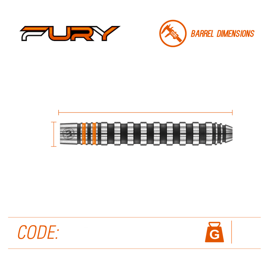 Fury 90% Tungsten Steeldarts - DreamDarts Online Dartshop