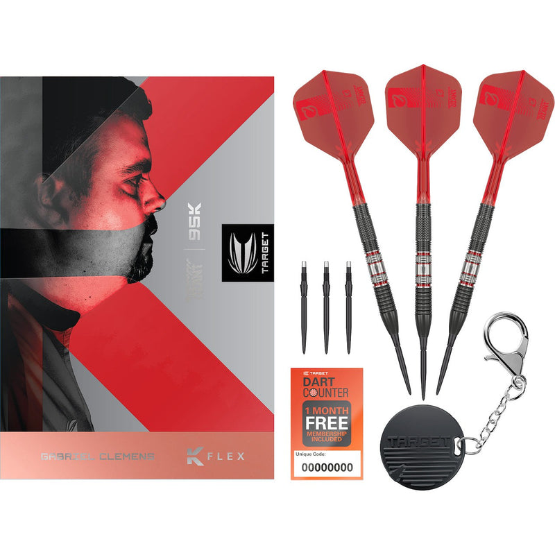 GABRIEL CLEMENS 95K STEEL TIP DARTS