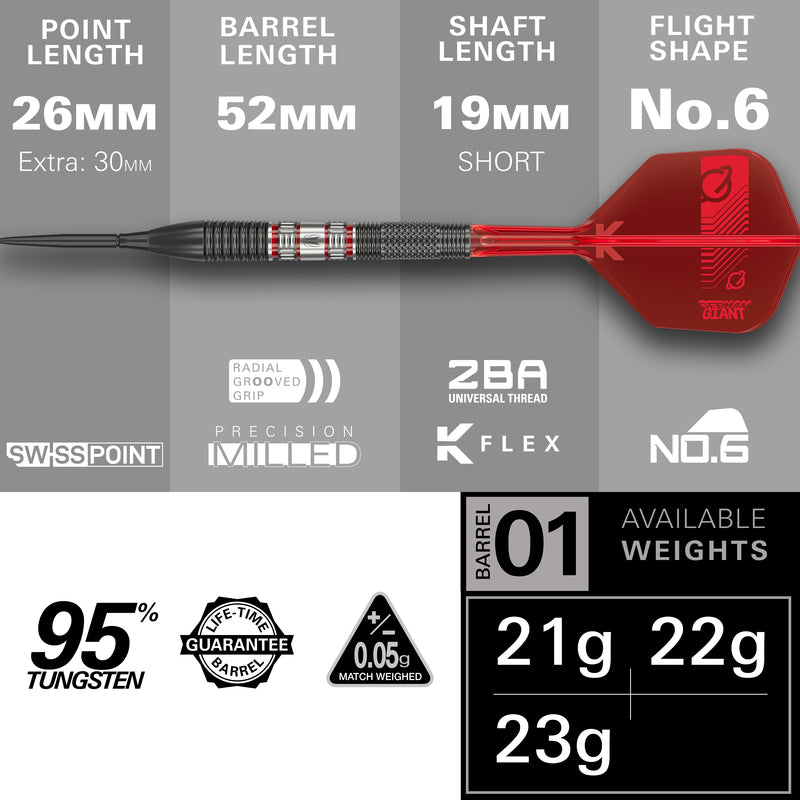 GABRIEL CLEMENS 95K STEEL TIP DARTS