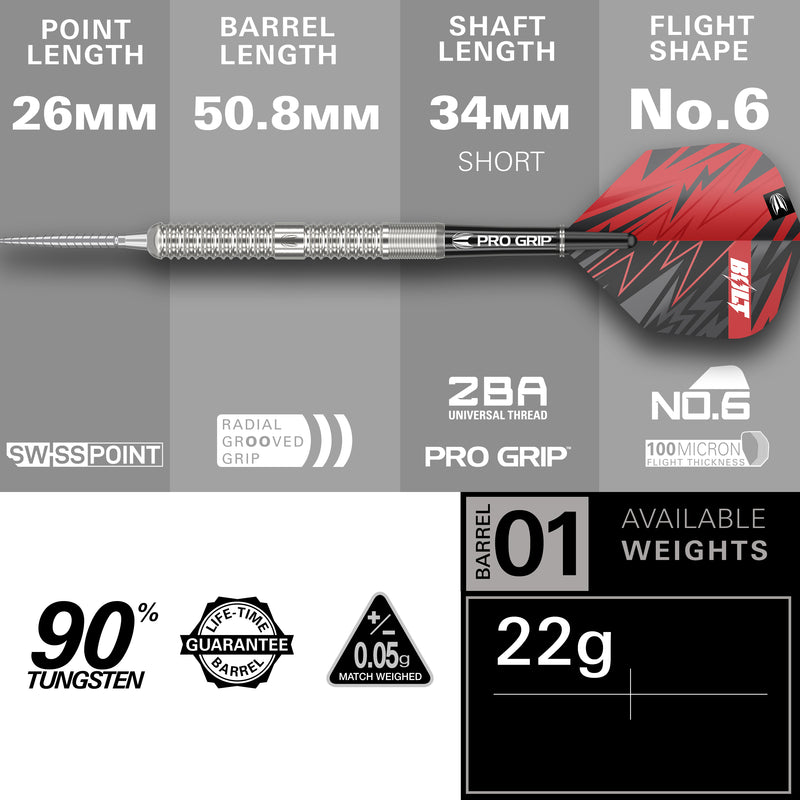 SEBASTIAN BIALECKI 90% 22G SP STEEL TIP DARTS