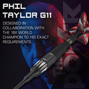 PHIL TAYLOR RAW POWER G11 95% SOFT TIP DARTS