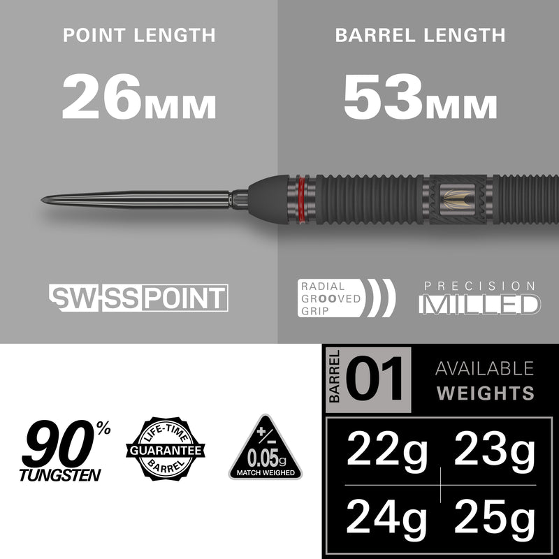 SCOPE 01 90% STEEL TIP DARTS