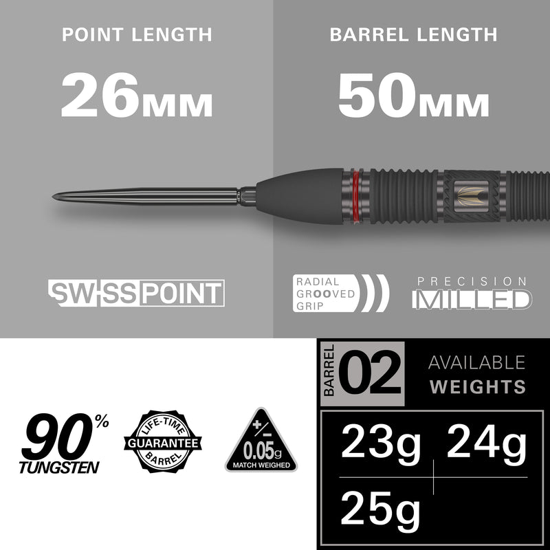 SCOPE 02 90% STEEL TIP DARTS