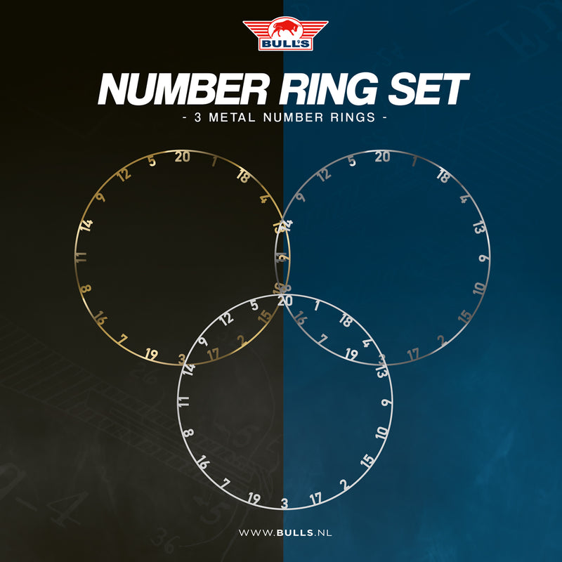 Bull's Metal Number Ring Set