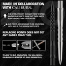 Mission Caliburn EVO Dart Points - Grooved Silver