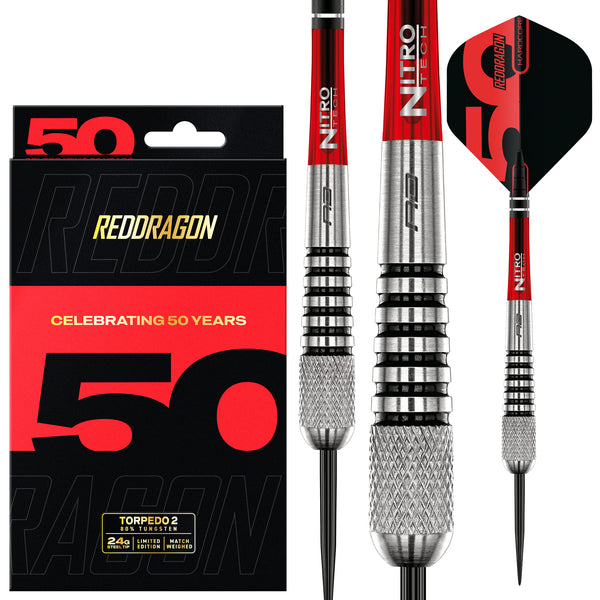 RED DRAGON Flightmaster Torpedo 2 24 Gramm 80% STEELDARTS Limited Edition
