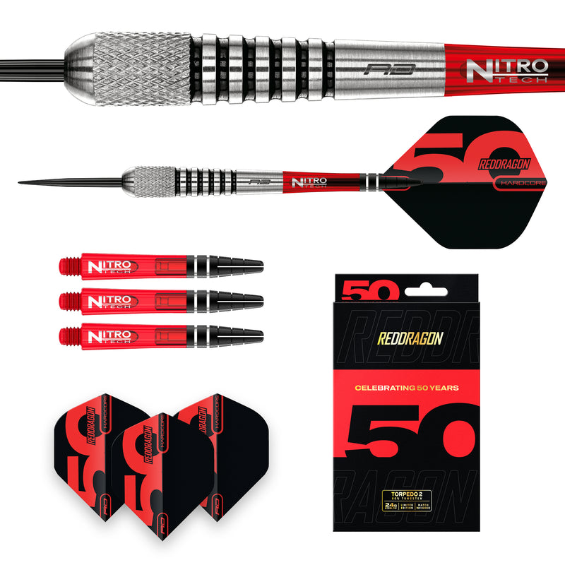 RED DRAGON Flightmaster Torpedo 2 24 Gramm 80% STEELDARTS Limited Edition