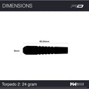 RED DRAGON Flightmaster Torpedo 2 24 Gramm 80% STEELDARTS Limited Edition