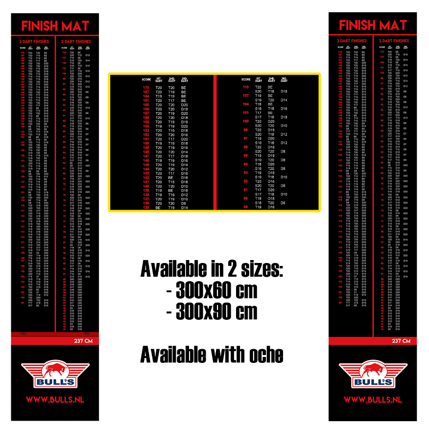 Bull's Finish Dartmatte mit Oche - DreamDarts Dartshop