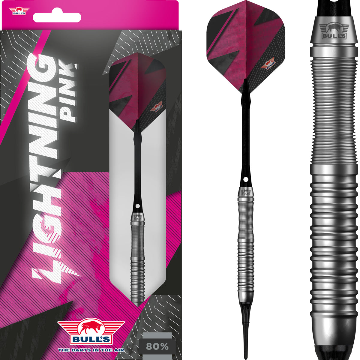 Bull's Lightning Pink 80% Softdarts - DreamDarts Dartshop