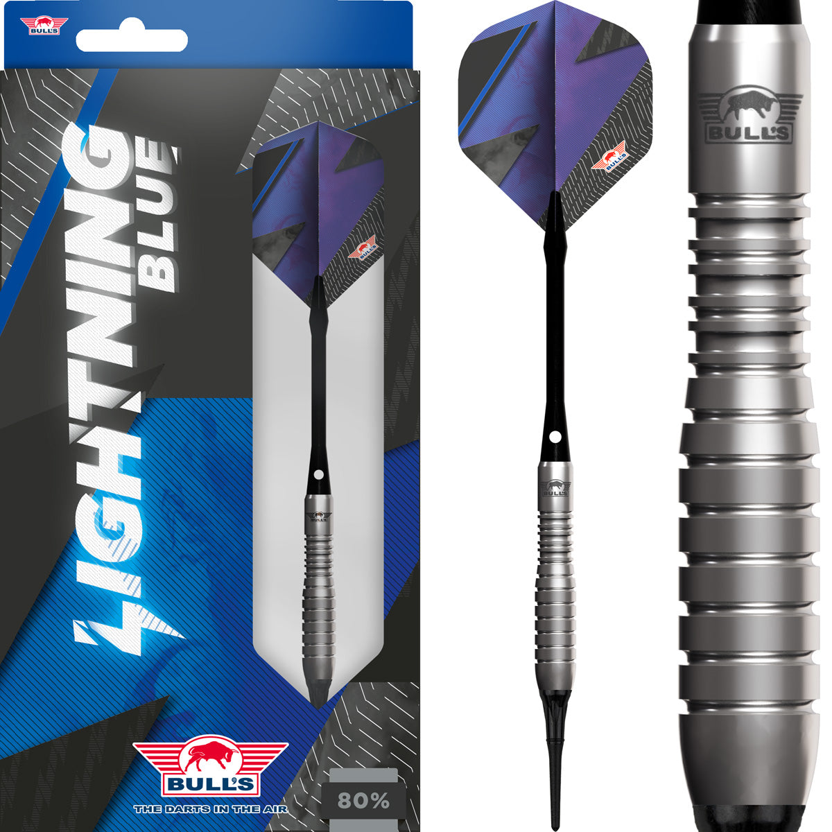Bull's Lightning Blue 80% Softdarts - DreamDarts Dartshop