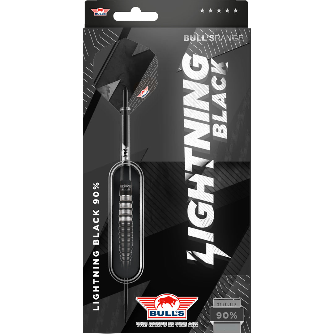 Bull's Lighning Black 90% Steeldarts - DreamDarts Dartshop