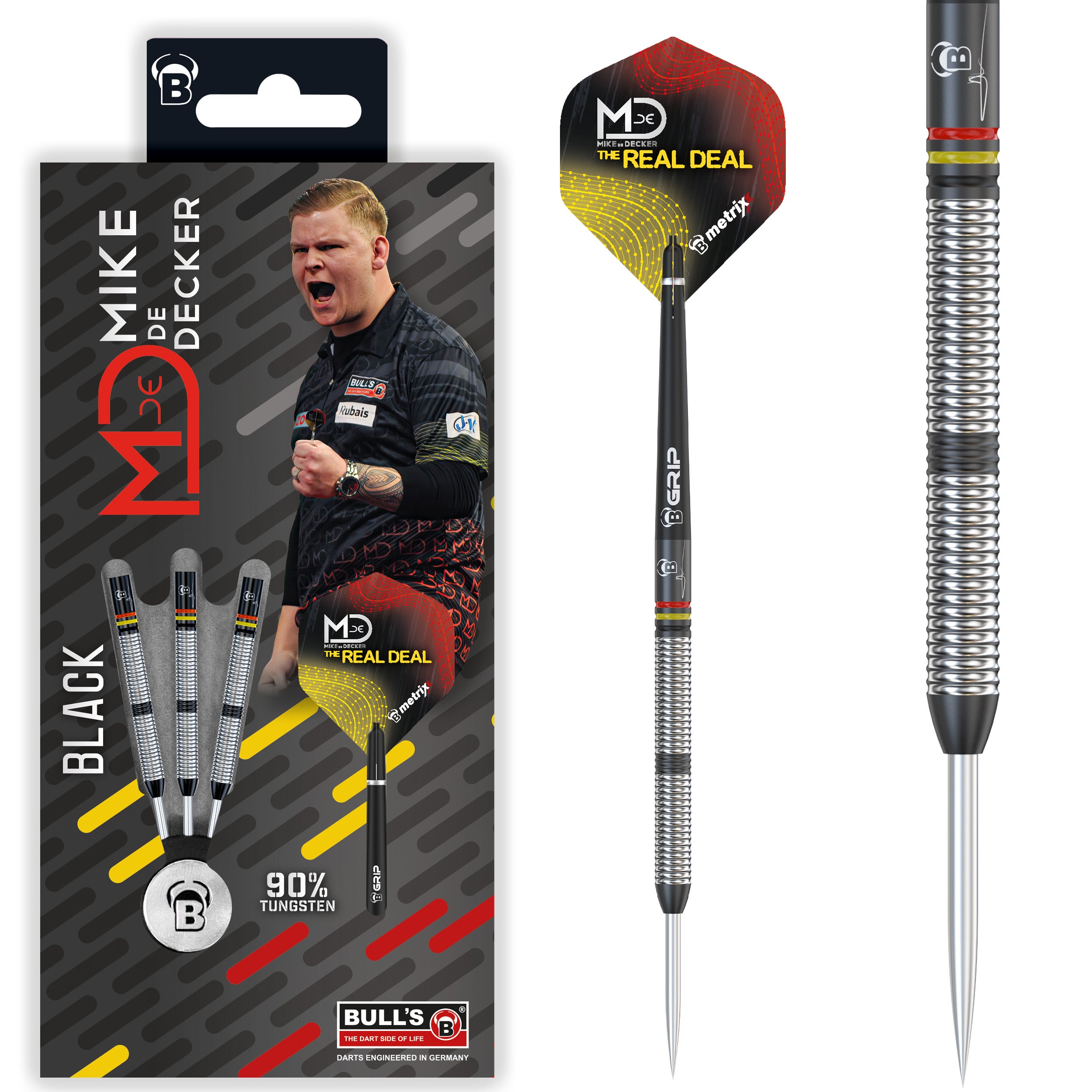 Mike de Decker Black Edition 90% Steeldarts - DreamDarts Dartshop