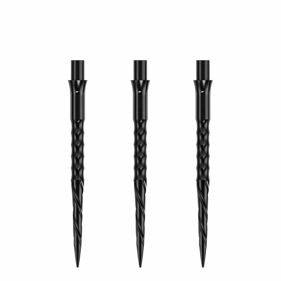 Caliburn Evo Dart Points - Spiro - No Lip - Black - DreamDarts Dartshop