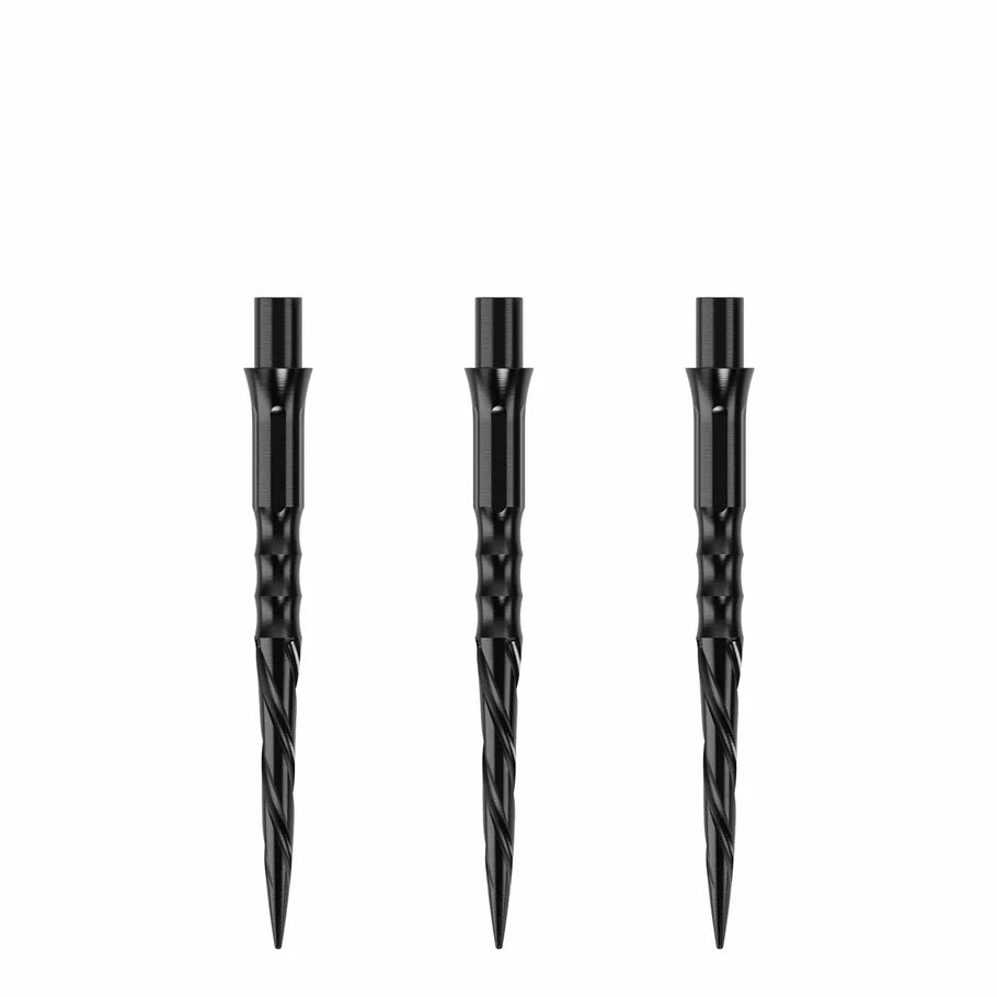 Caliburn Evo Dart Points - Spiro - No Lip - Black - DreamDarts Dartshop