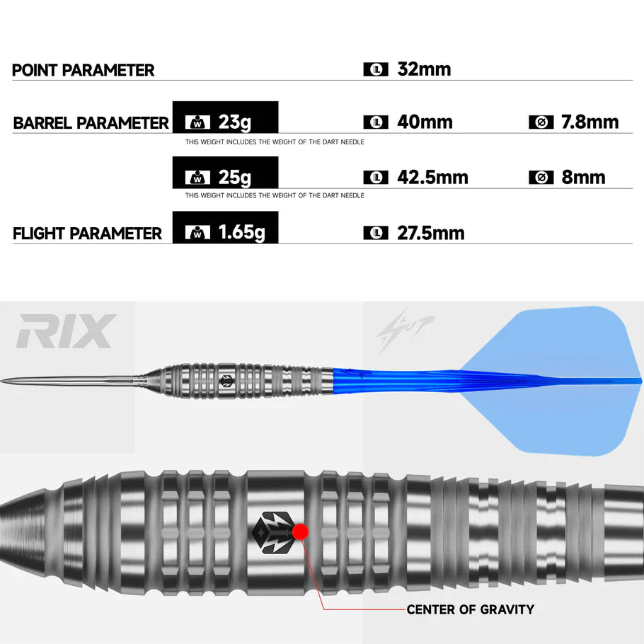 Caliburn RIX R3 EZ-EVO 90% Steeldarts - DreamDarts Dartshop