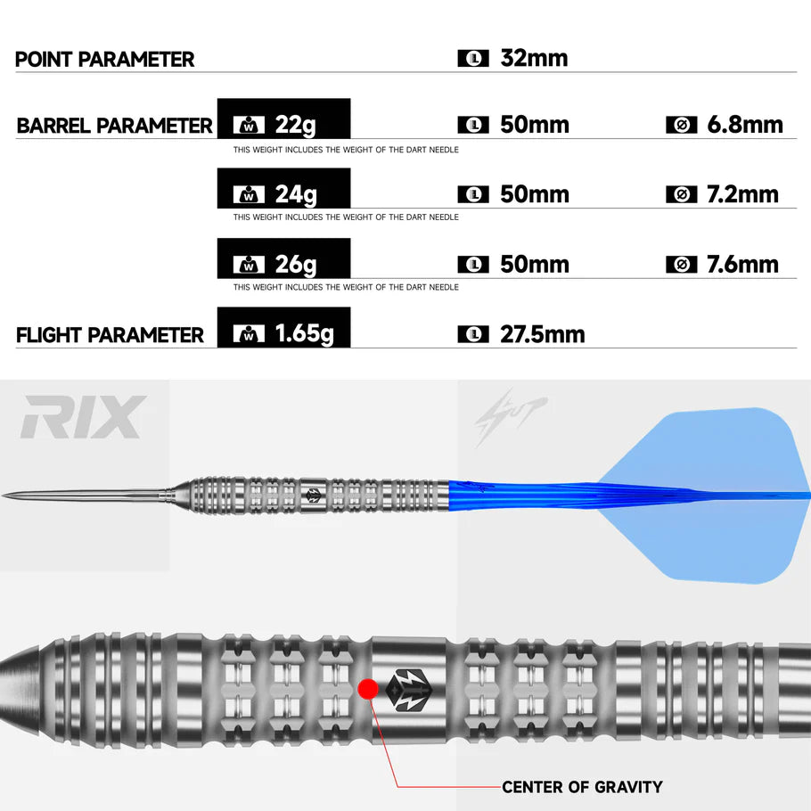 Caliburn RIX R4 EZ-EVO 90% Steeldarts - DreamDarts Dartshop