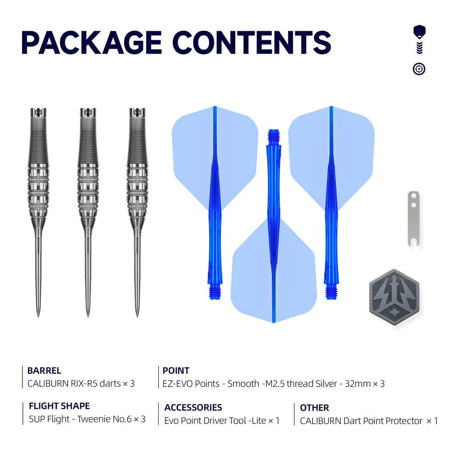 Caliburn RIX R5 EZ-EVO 90% Steeldarts - DreamDarts Dartshop