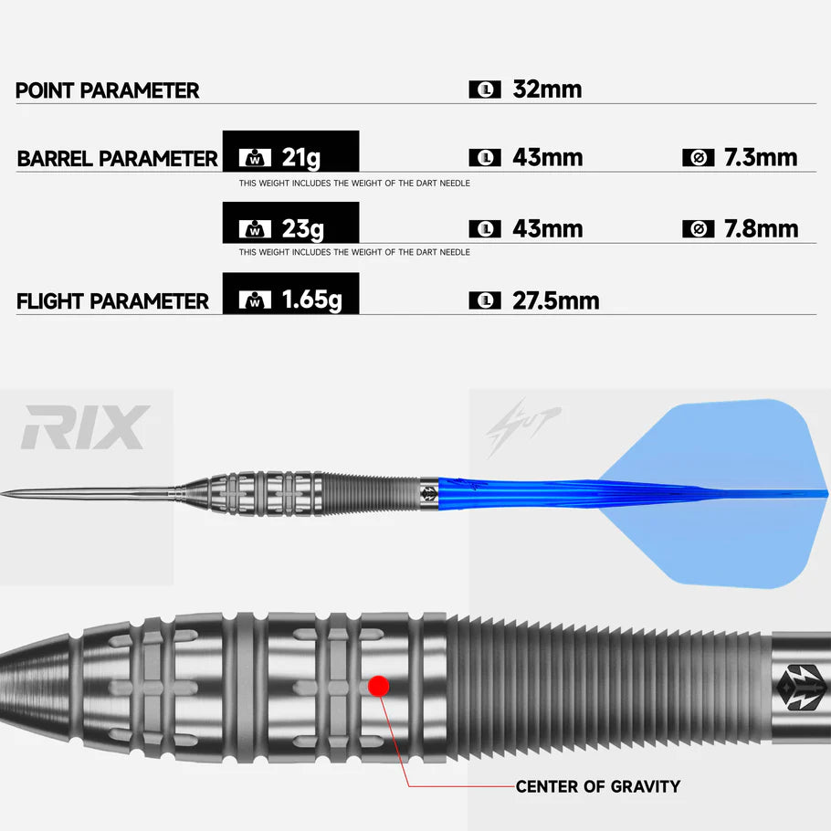 Caliburn RIX R5 EZ-EVO 90% Steeldarts - DreamDarts Dartshop