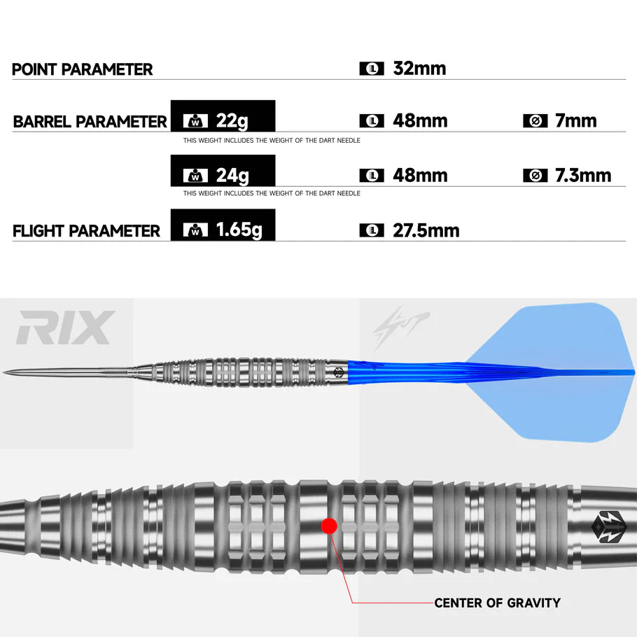 Caliburn RIX R6 EZ-EVO 90% Steeldarts - DreamDarts Dartshop