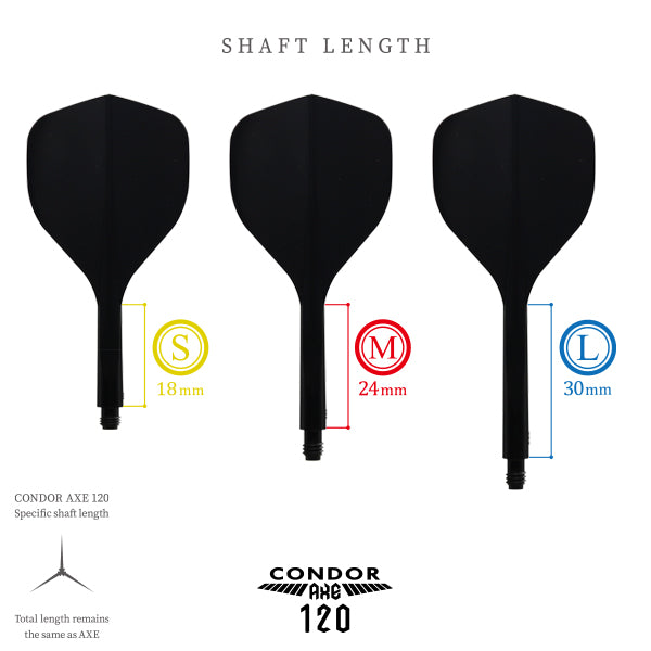 Condor AXE 120 Black No.2 Standard - DreamDarts Dartshop