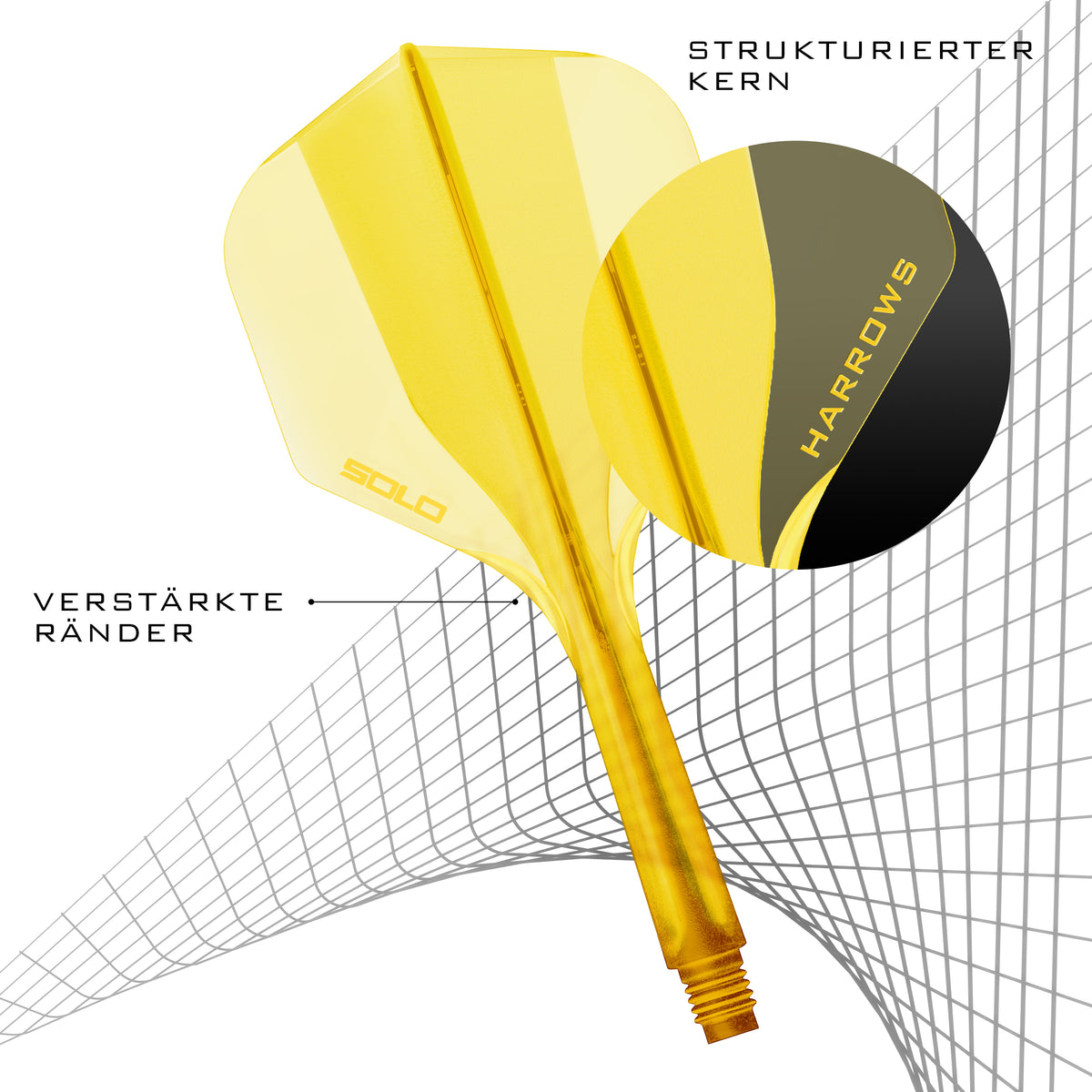 Harrows SOLO No.2 Standard - Gelb - DreamDarts Dartshop