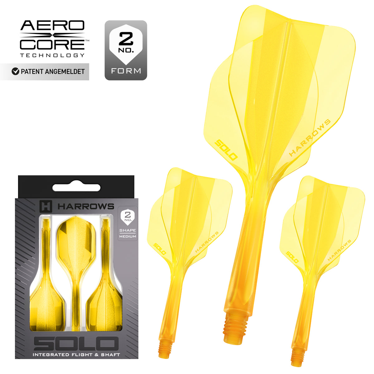 Harrows SOLO No.2 Standard - Gelb - DreamDarts Dartshop
