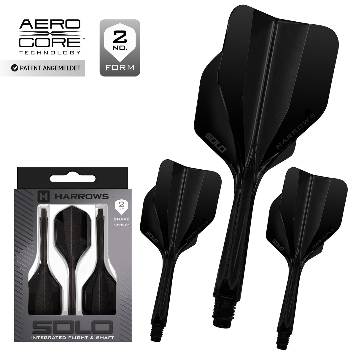 Harrows SOLO No.2 Standard - Schwarz - DreamDarts Dartshop