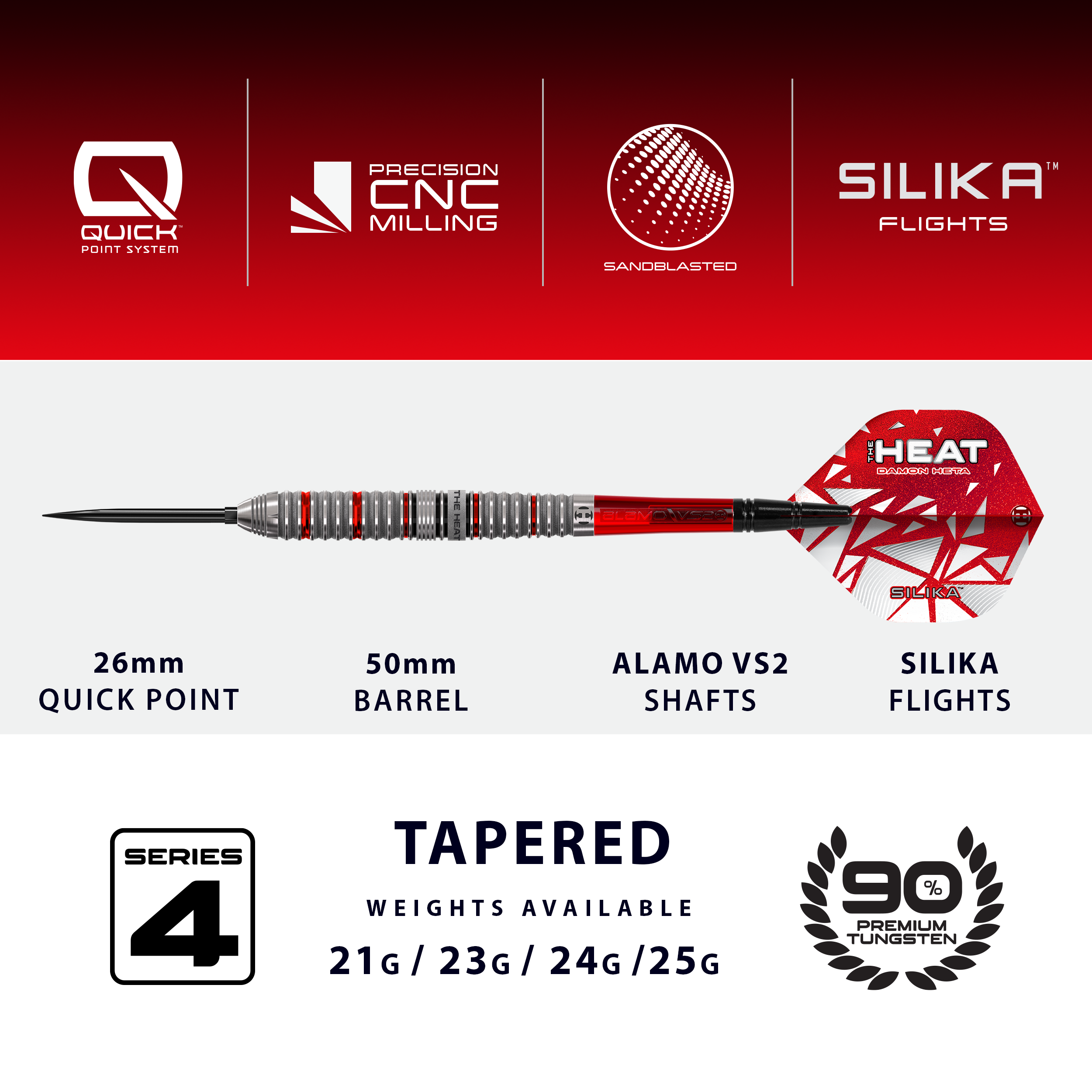 Damon Heta Series 4 90% Steeldarts - DreamDarts Dartshop