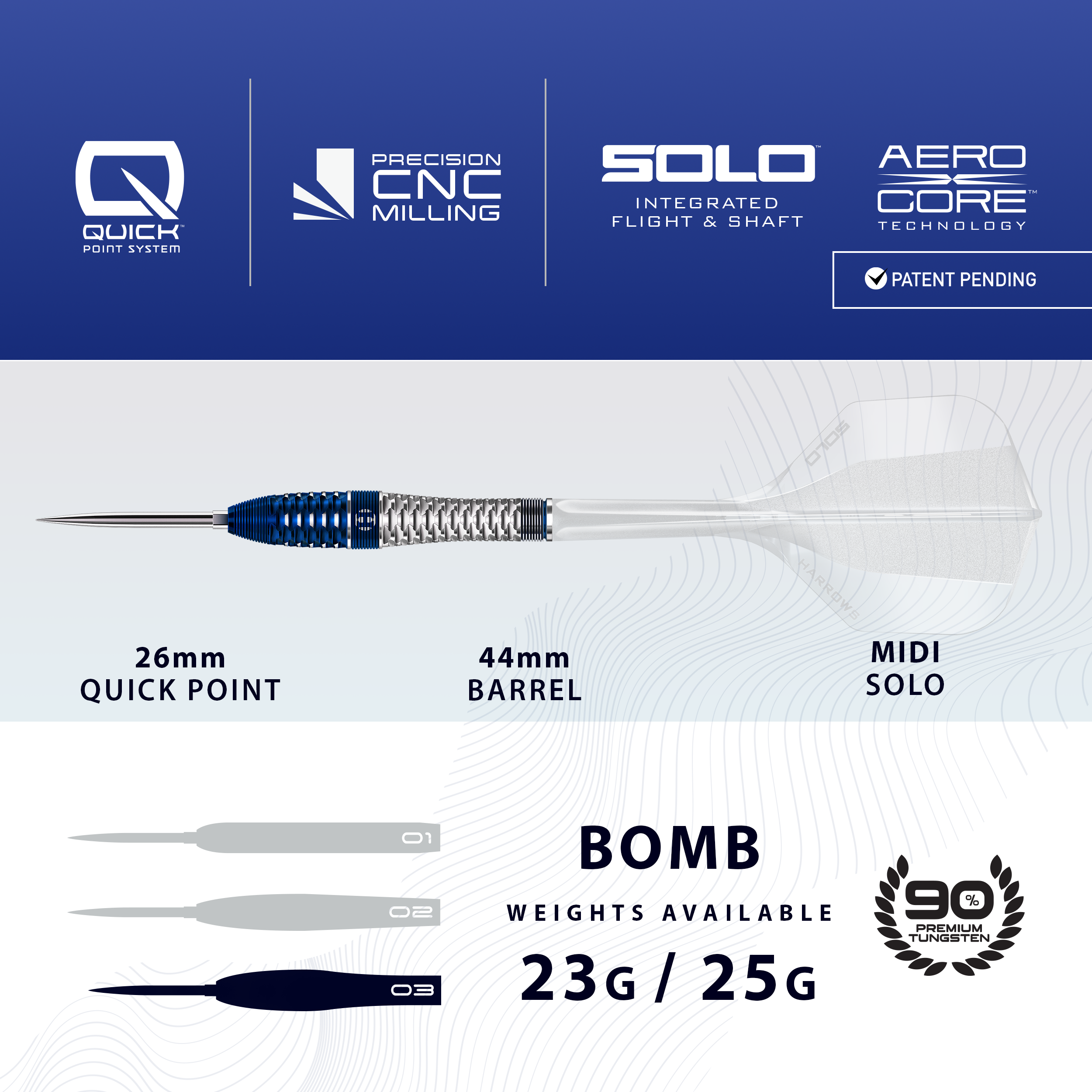 GEO Bomb 90% Steeldarts - DreamDarts Dartshop