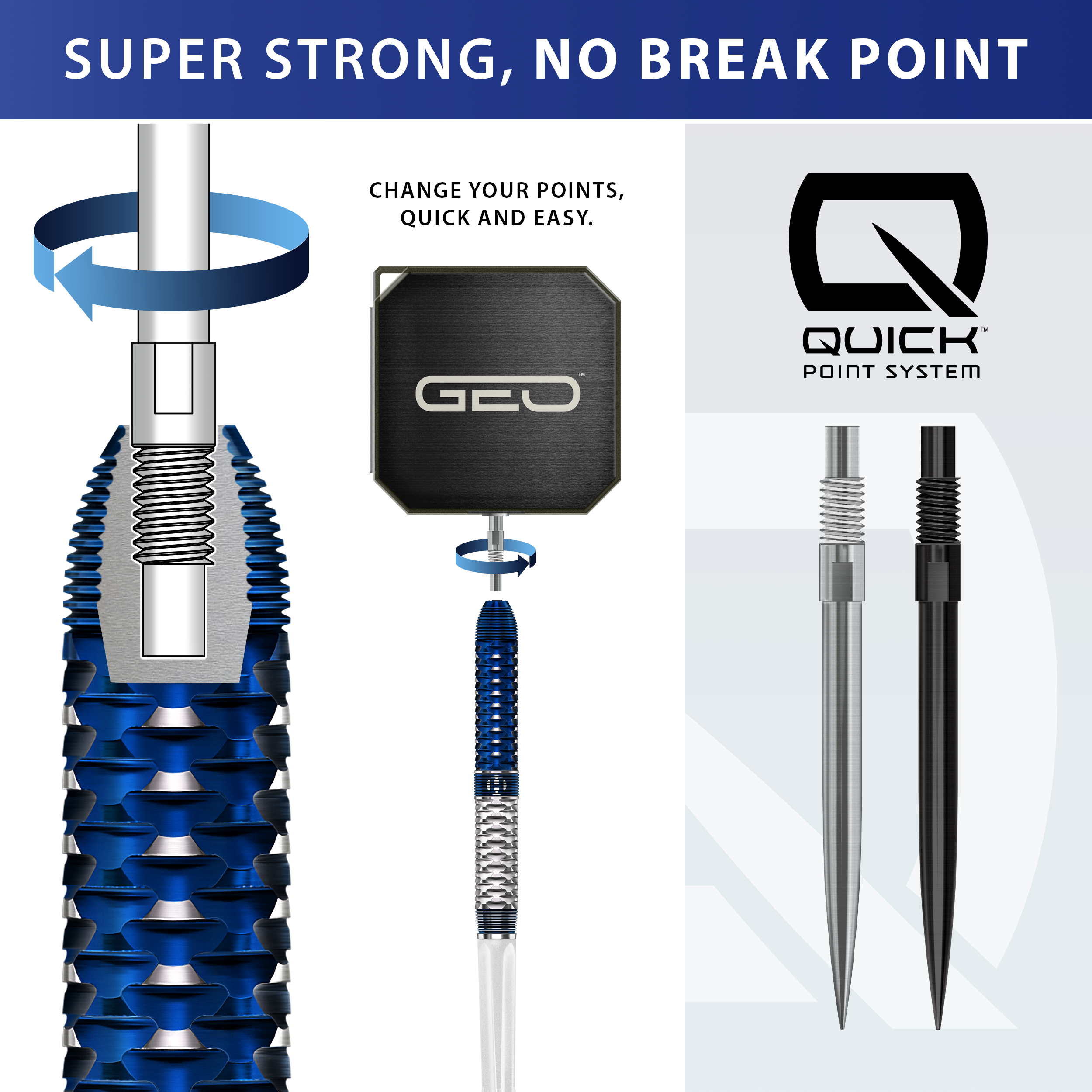 GEO Parallel 90% Steeldarts - DreamDarts Dartshop