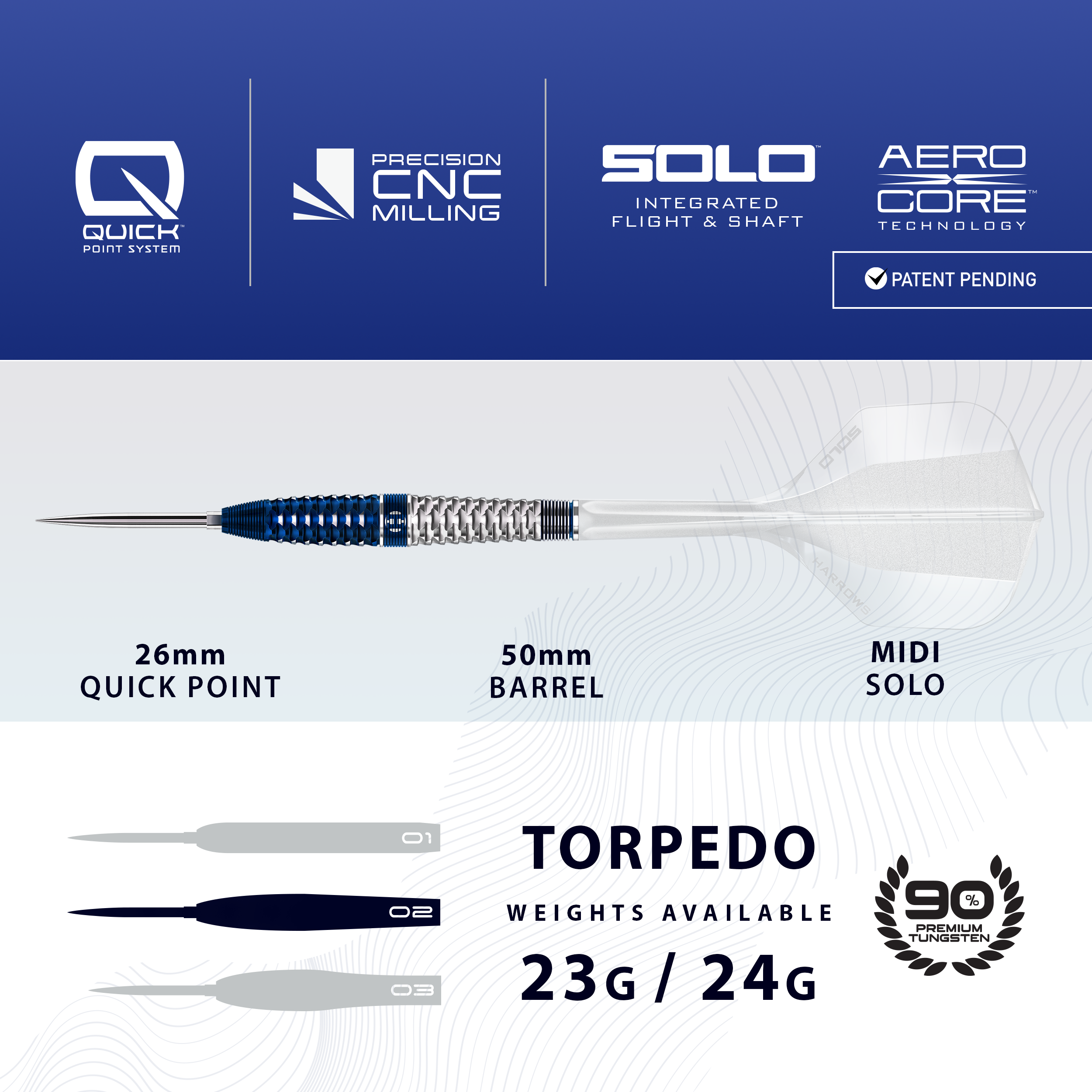 GEO Torpedo 90% Steeldarts - DreamDarts Dartshop