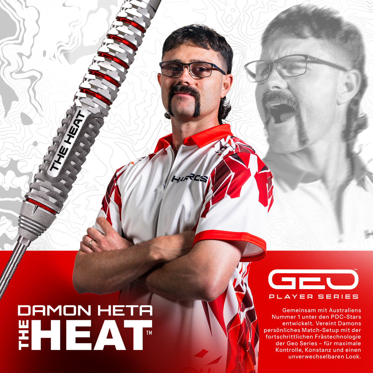 Harrows Damon Heta GEO 90% Quick Point Steeldarts - DreamDarts Dartshop