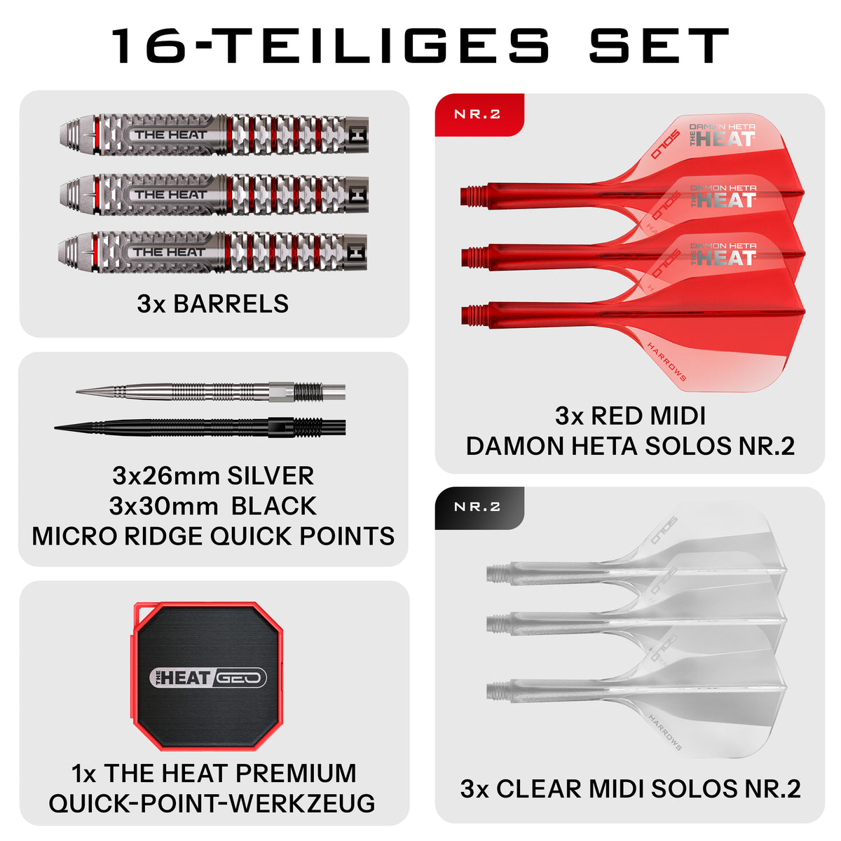 Harrows Damon Heta GEO 90% Quick Point Steeldarts - DreamDarts Dartshop
