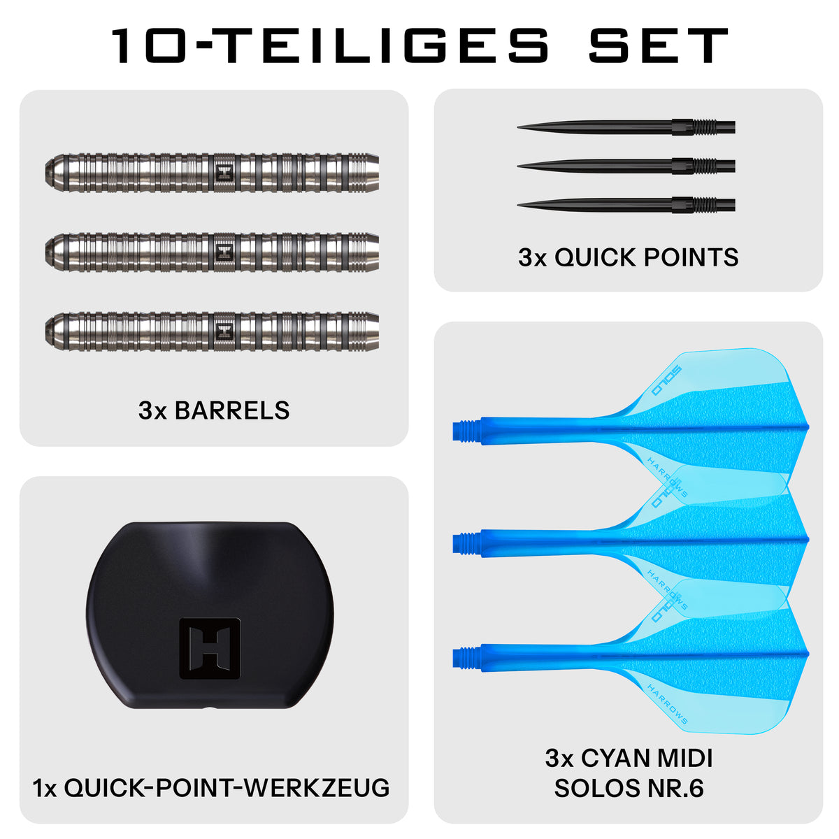 Harrows Flux Pro-Tungsten Quick Point Steeldarts - DreamDarts Dartshop