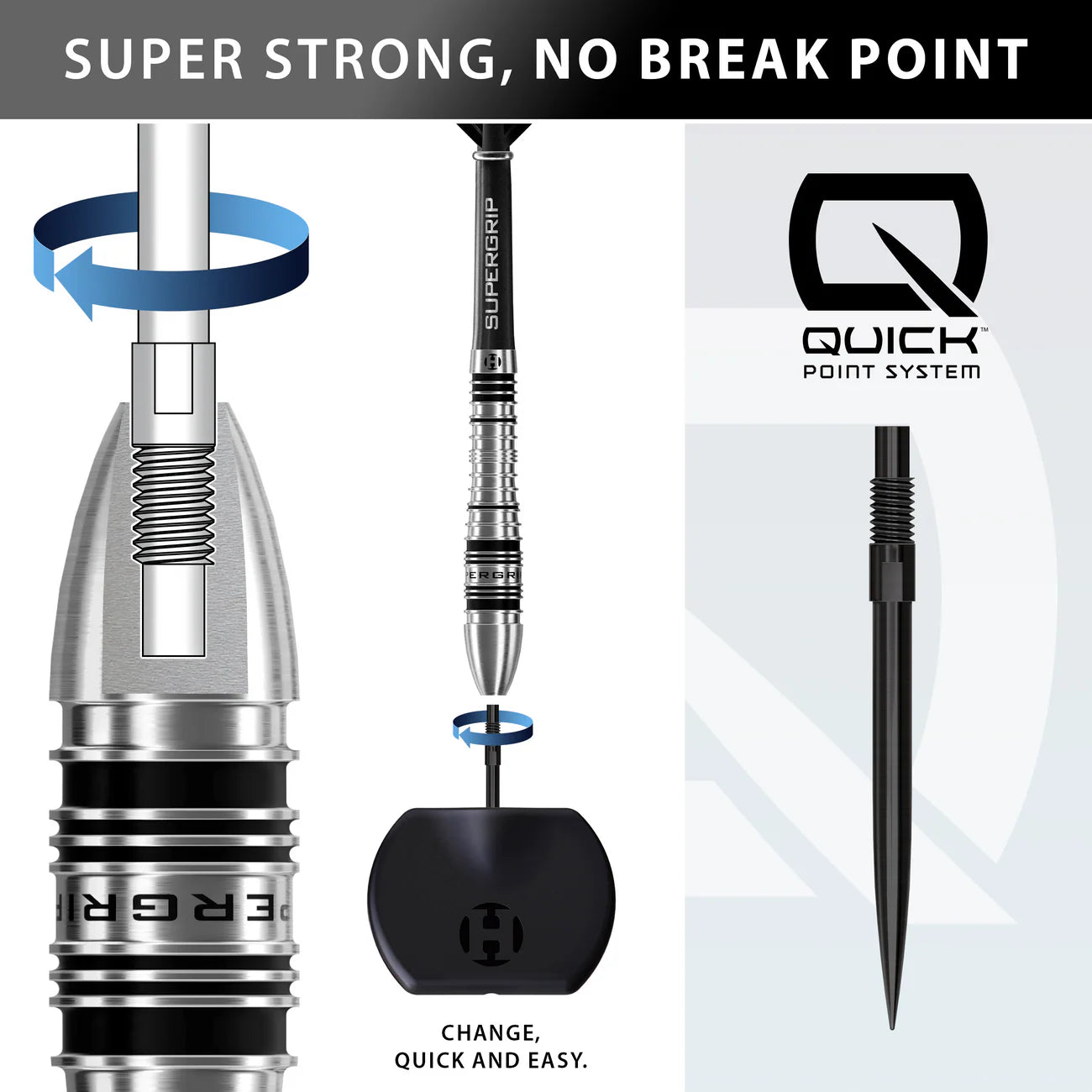 Harrows SUPERGRIP QP BOMB 90% Steeldarts - DreamDarts Dartshop