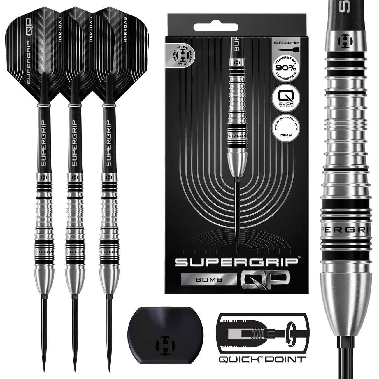 Harrows SUPERGRIP QP BOMB 90% Steeldarts - DreamDarts Dartshop