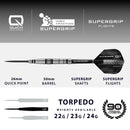 Harrows SUPERGRIP QP TORPEDO 90% Steeldarts - DreamDarts Dartshop
