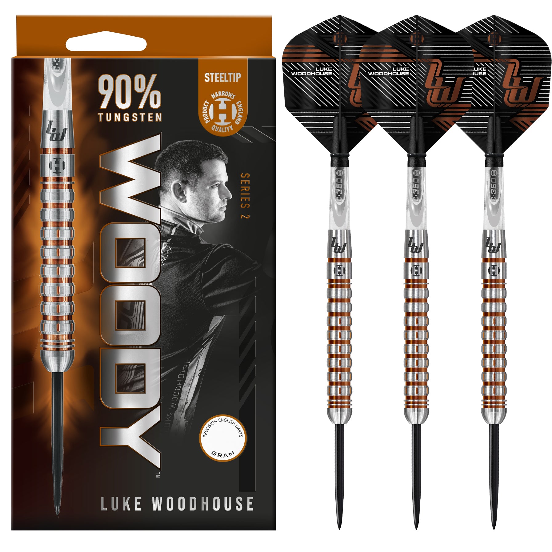 Luke Woodhouse Series 2 90% Steeldarts - DreamDarts Dartshop