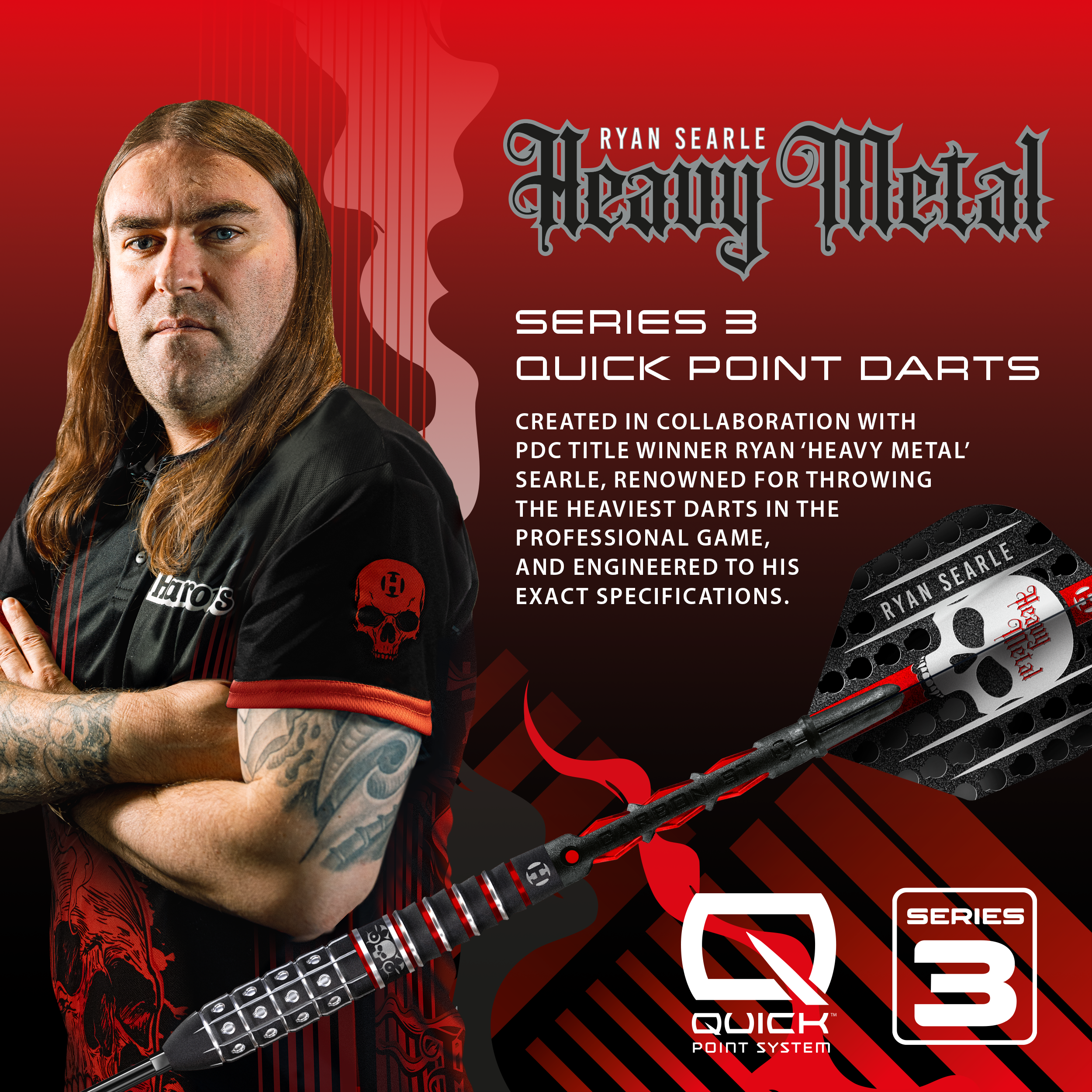 Ryan Searle Series 3 90% Steeldarts - DreamDarts Dartshop