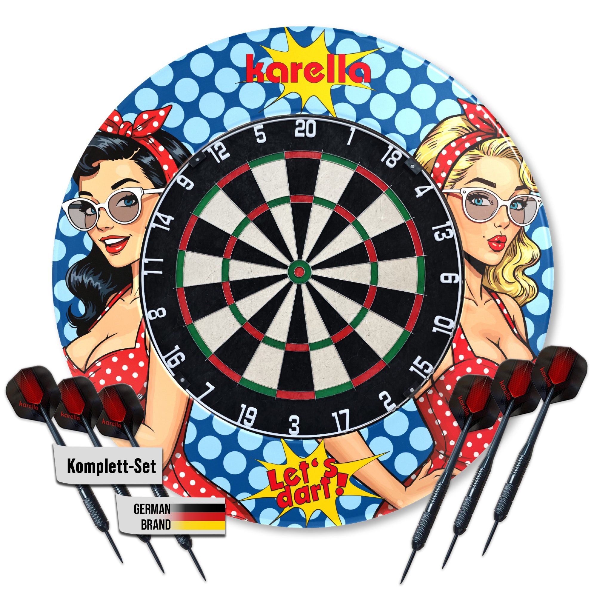 Karella Bullout Dartboard und Playgirl Sourround Bundle - DreamDarts Dartshop