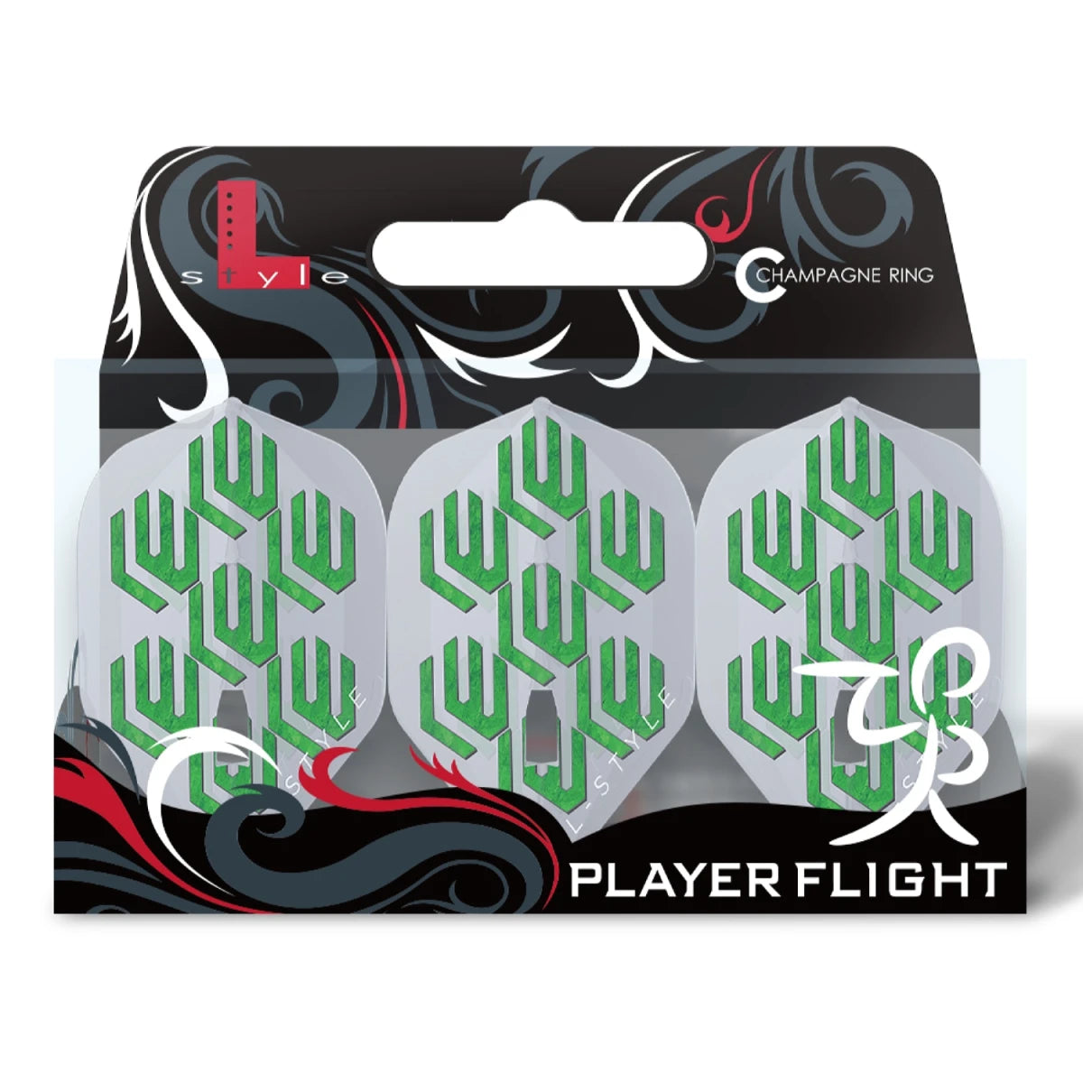 Lukas Wenig L3 L-Style Signature Champagne Pro Flights - Clear White - DreamDarts Dartshop