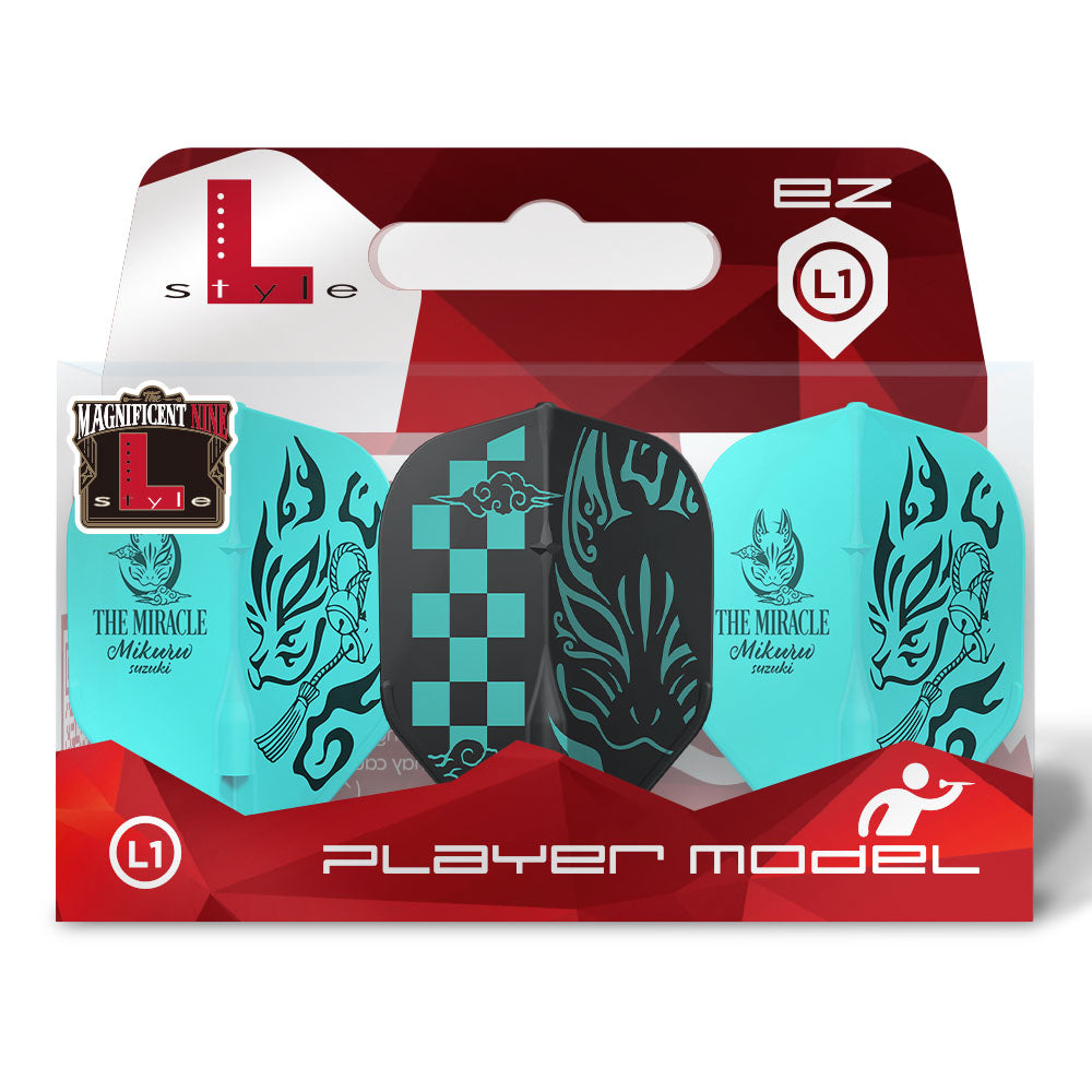 Mikuru Suzuki V6 Standard L1 L-Style Signature Champagne EZ Flights - DreamDarts Dartshop