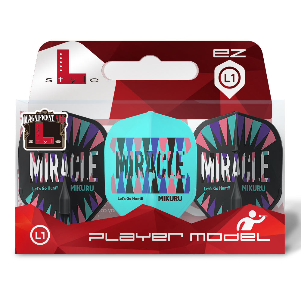 Mikuru Suzuki V6 Standard L1 L-Style Signature Champagne EZ Flights - DreamDarts Dartshop