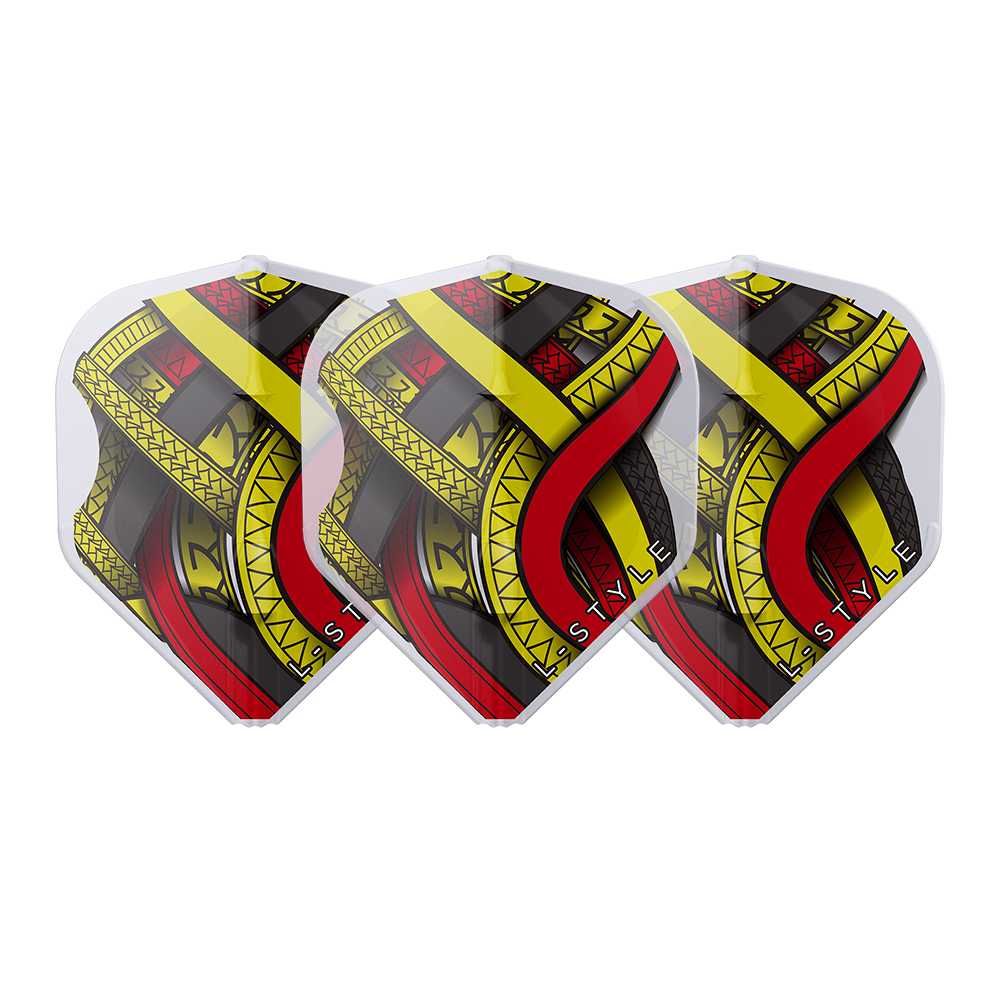 Mike de Decker V1 L-Style Signature Champagne EZ Flights - DreamDarts Dartshop