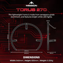 MISSION TORUS 270 - DARTBOARD-BELEUCHTUNG - USB-C - DreamDarts Dartshop