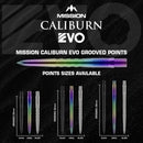 Mission Caliburn EVO Dart Points - Grooved Black - DreamDarts Dartshop